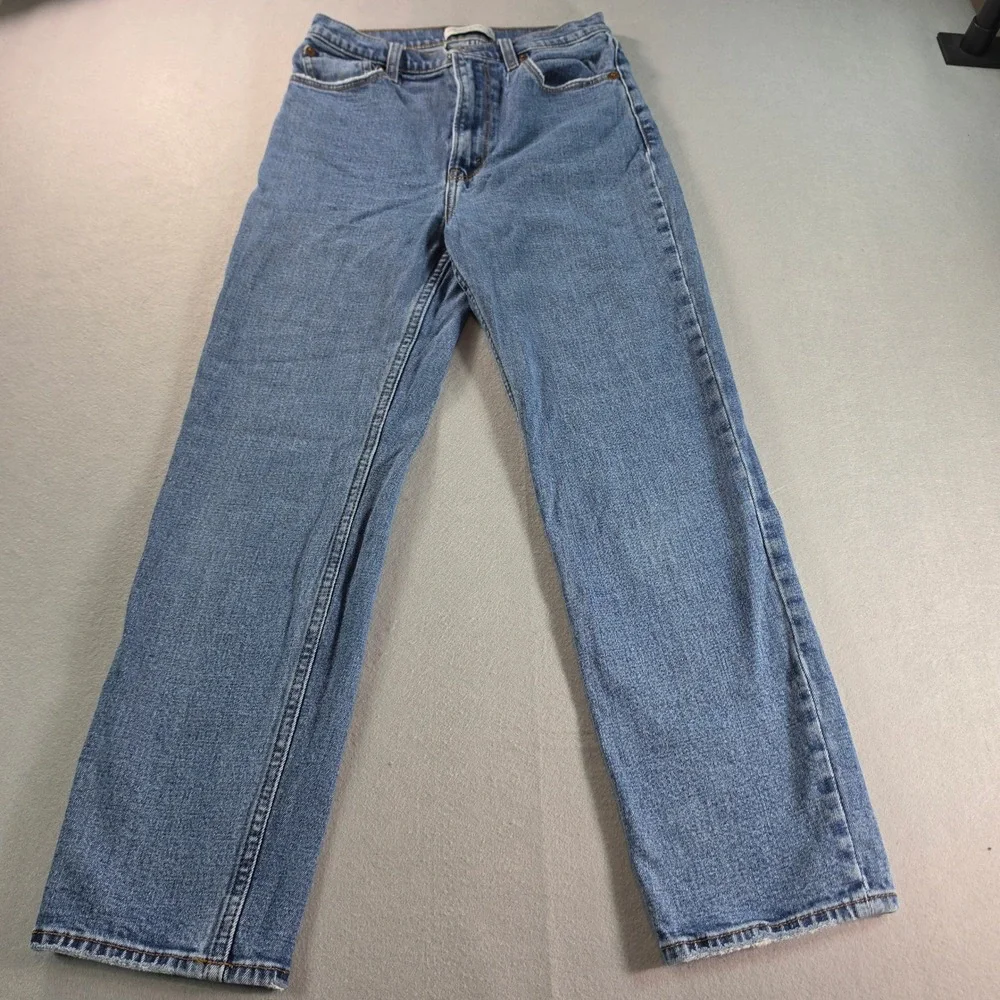 Abercrombie & Fitch Ankle Straight Ultra High Rise Jeans Blue Women 27 4R